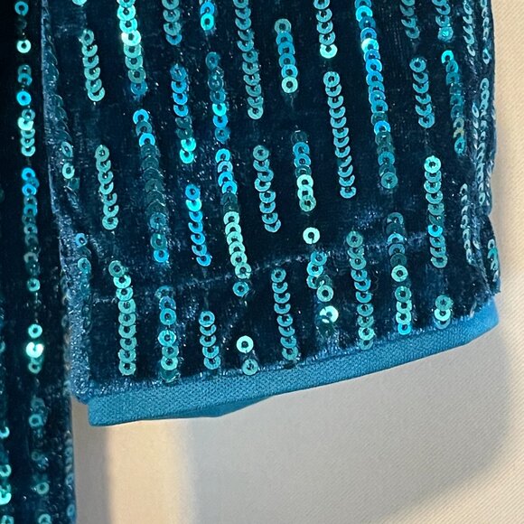 NEW JULIA JORDAN 3/4 Sleeve Velvet Sequin Sheath Cocktail Dress Women Size 12 - Picture 5 of 9